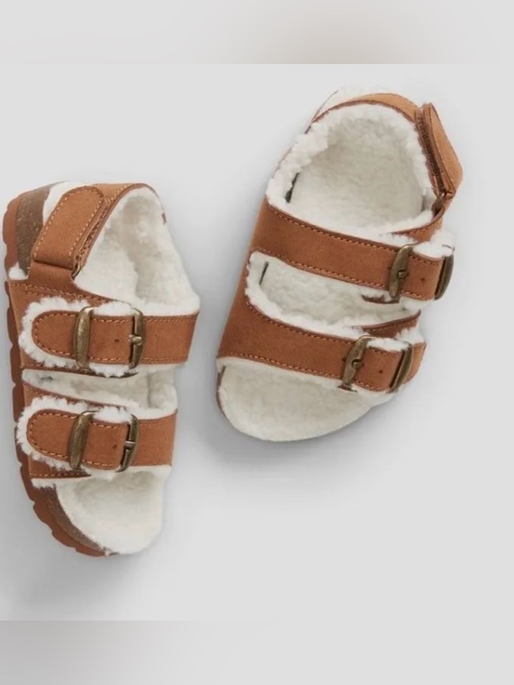 Baby Gap Faux-Shearling Lined Sandals 9T/10T NWT